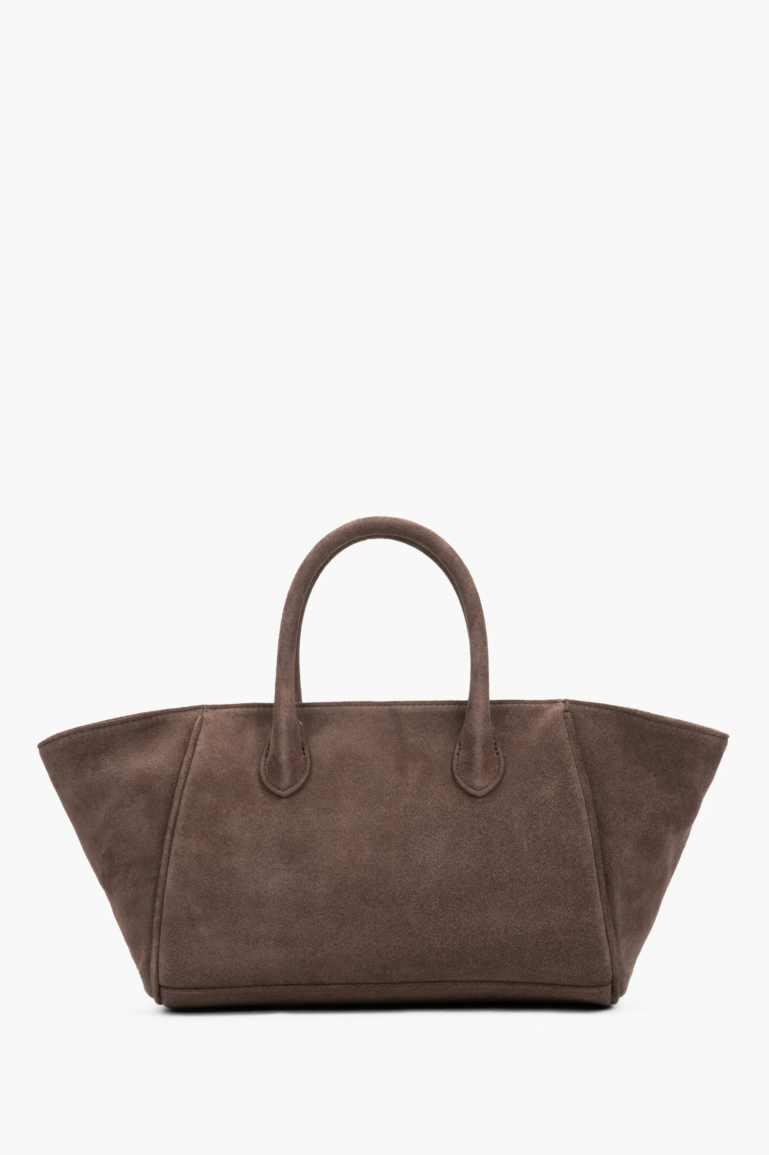 Brązowa torebka damska do ręki typu tote z weluru naturalnego Estro ER00119881 - Image 3