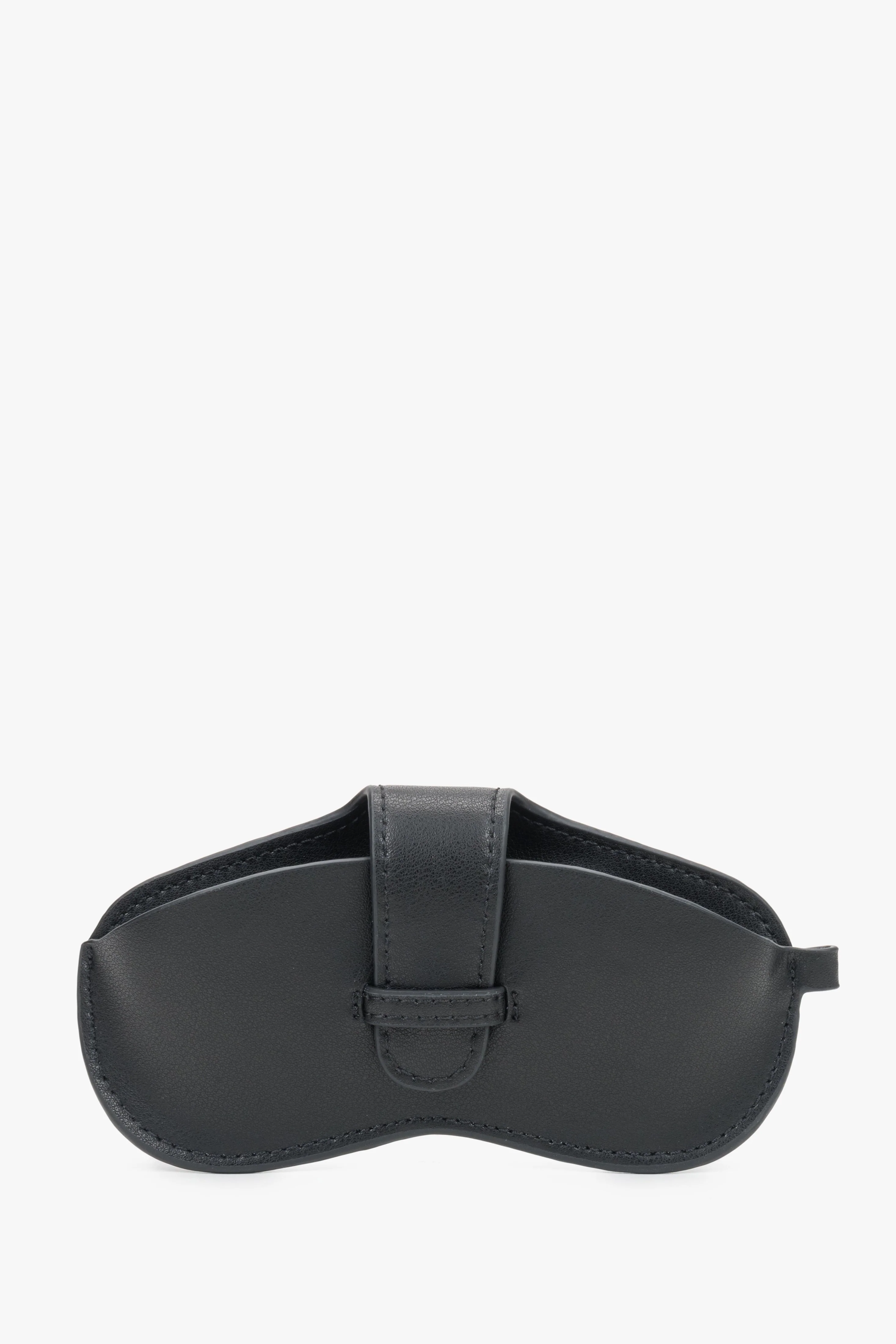 Czarne etui na okulary ze skóry naturalnej Estro ER00119893 - Image 2
