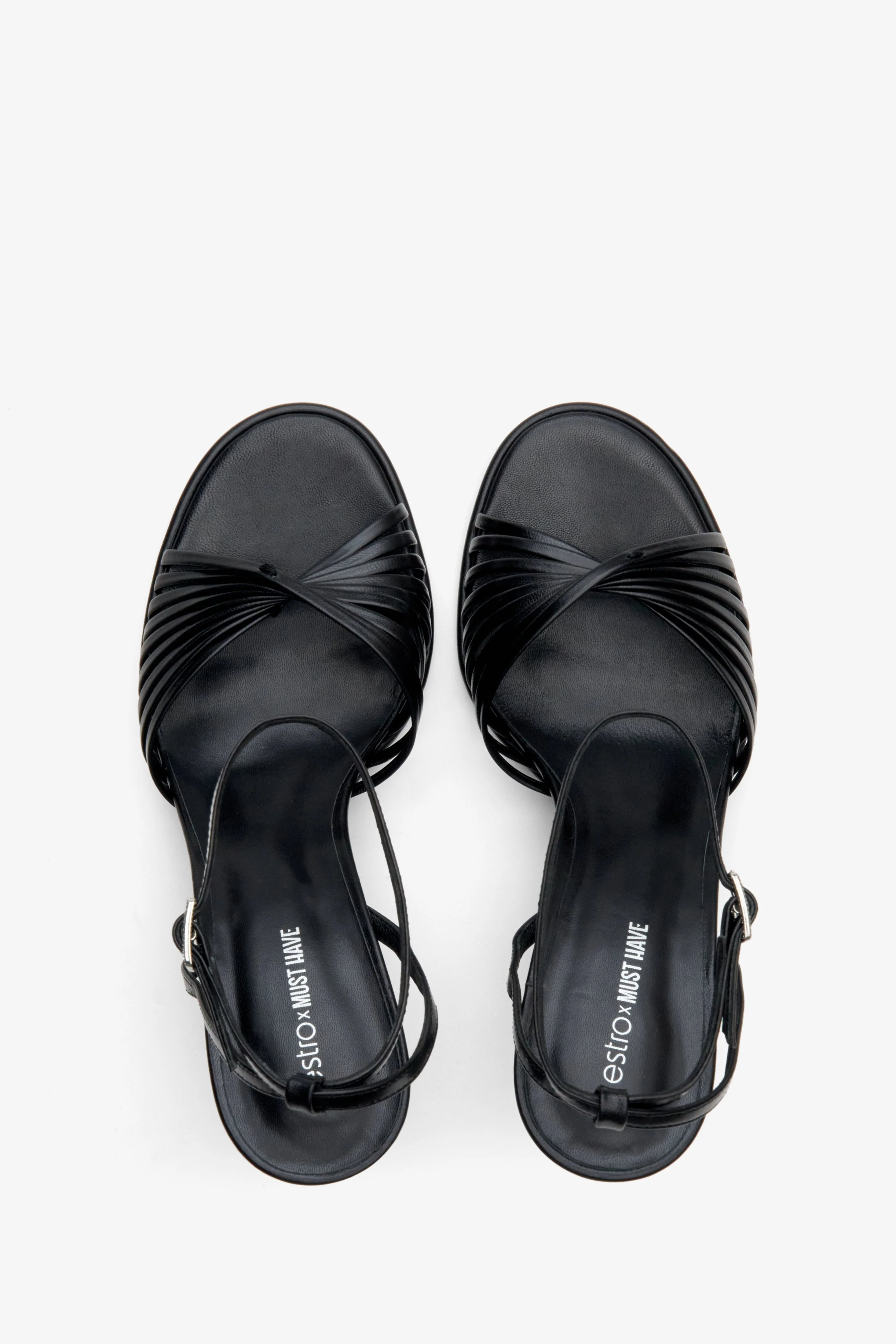 Czarne sandały damskie na obcasie kielichowym Estro X MustHave ER00114247 - Image 4
