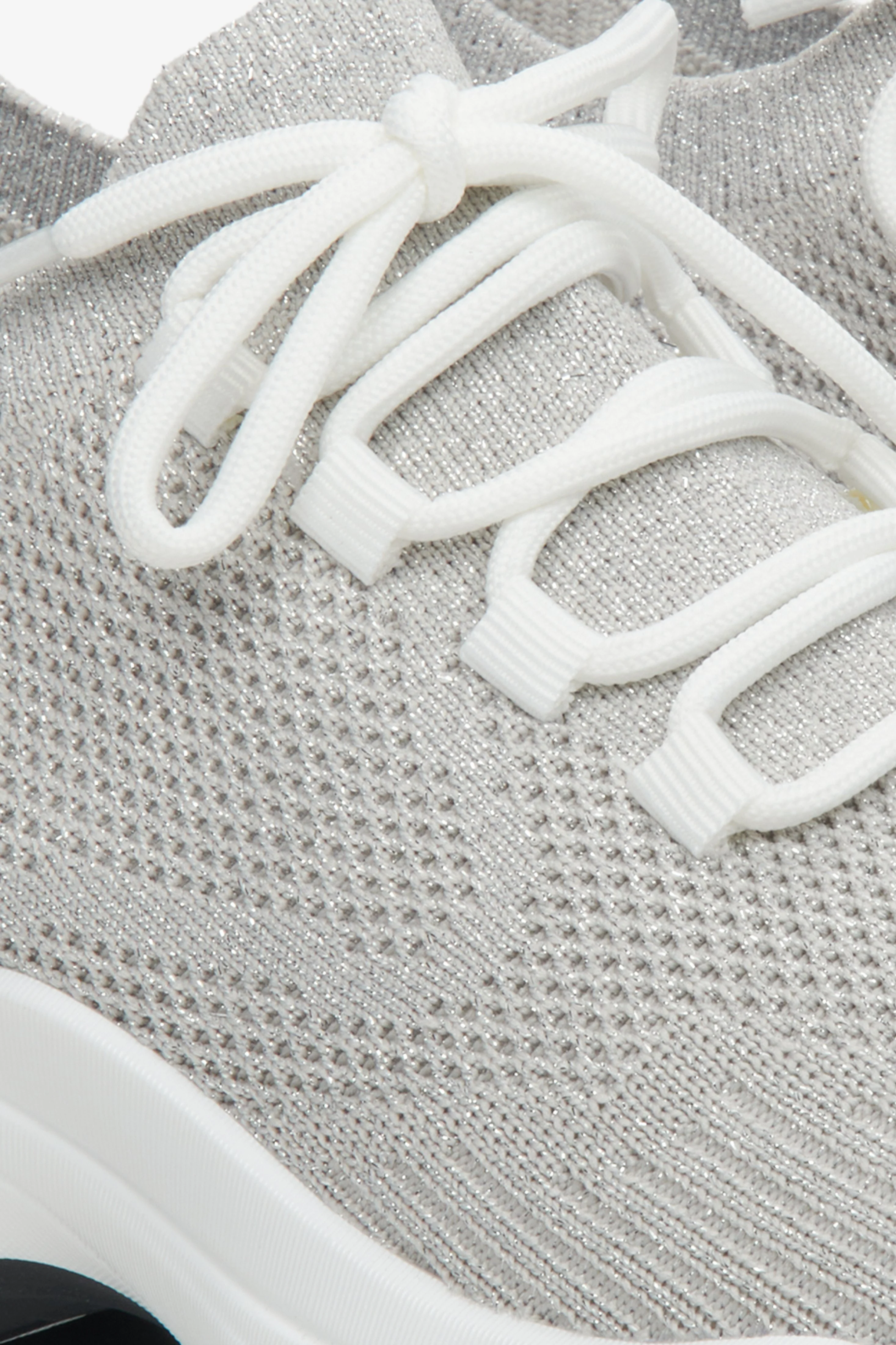 Szare sneakersy damskie z siateczki na elastycznej podeszwie Estro ER00113223 - Image 6
