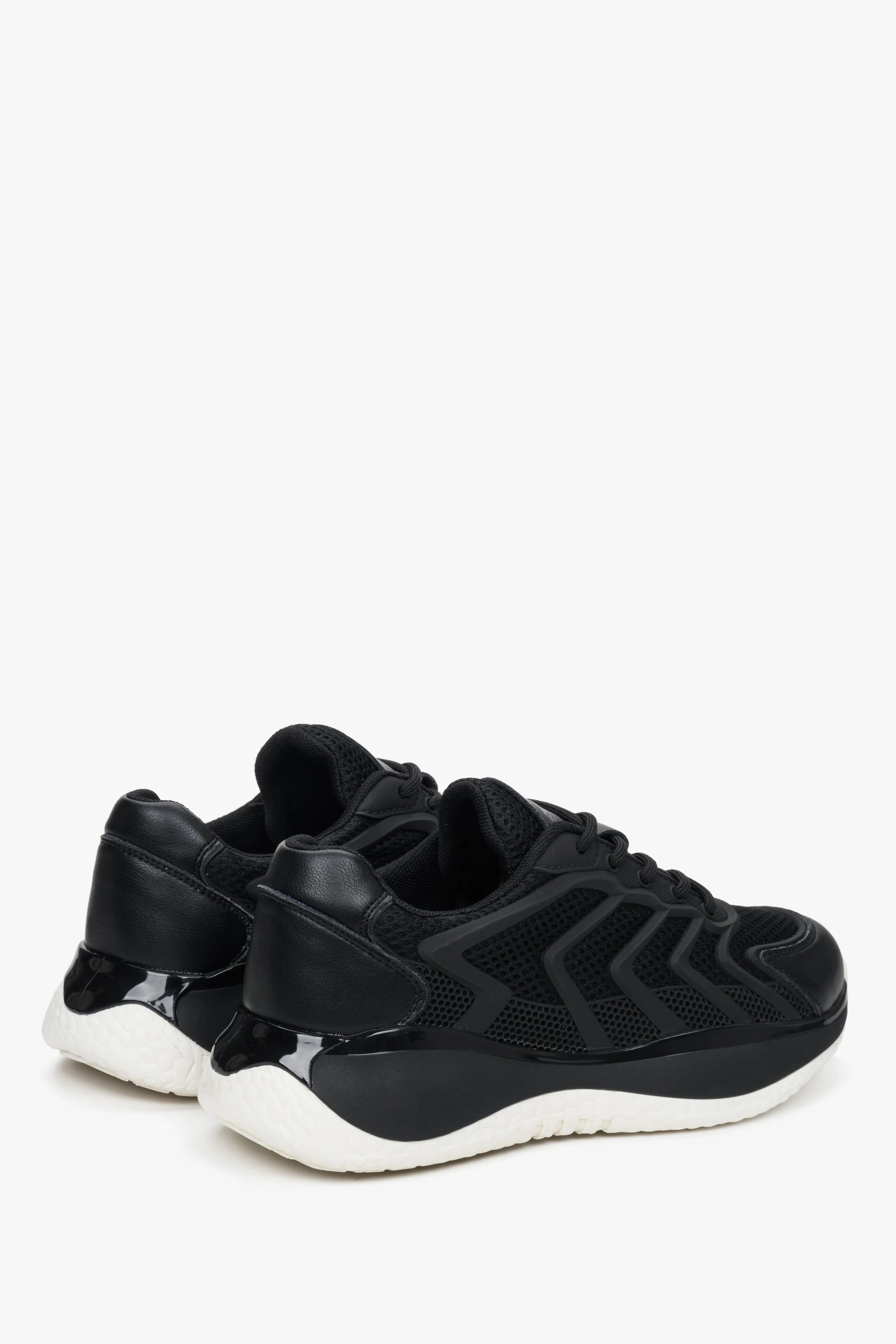 Damskie sneakersy w kolorze czarnym z siateczką ES8 ER00112712 - Image 5