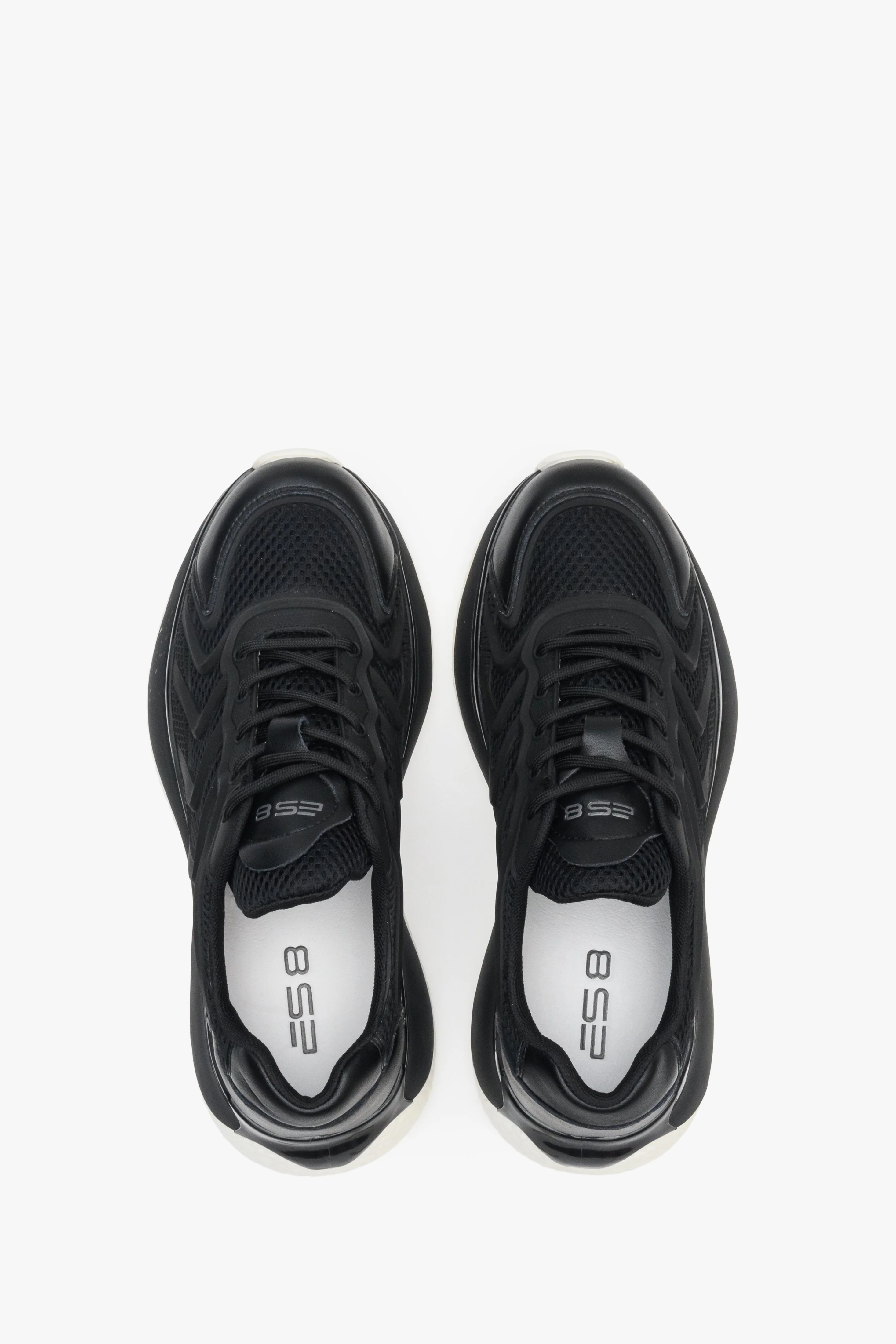 Damskie sneakersy w kolorze czarnym z siateczką ES8 ER00112712 - Image 7