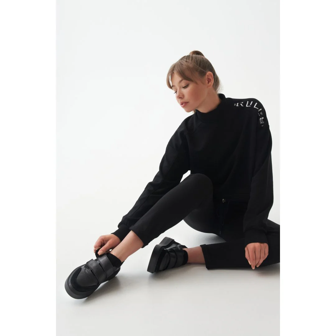 Czarne skórzane sneakersy damskie na rzepy Estro ER00111788 - Image 3