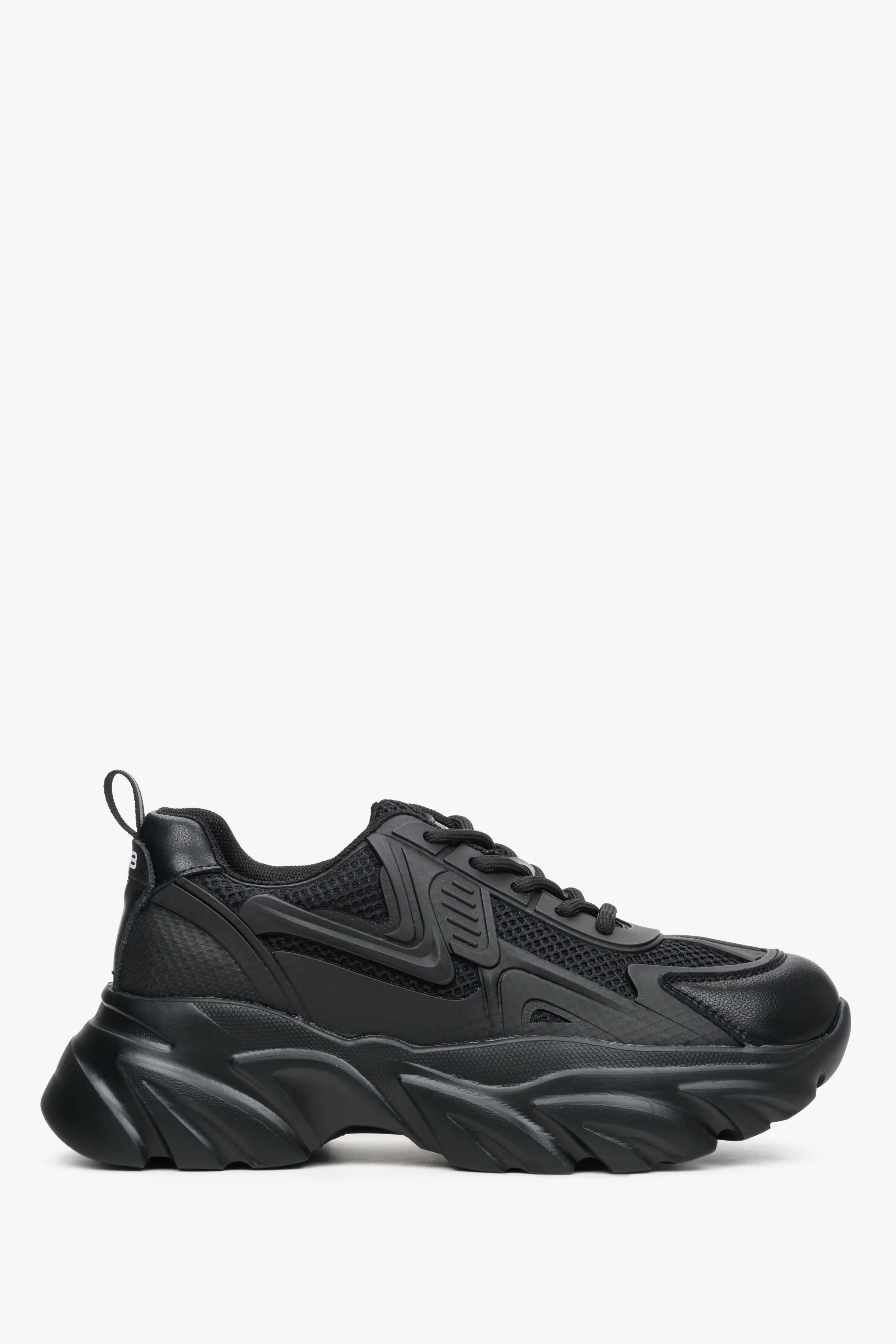Czarne sneakersy damskie na grubej podeszwie ES 8 ER00112275