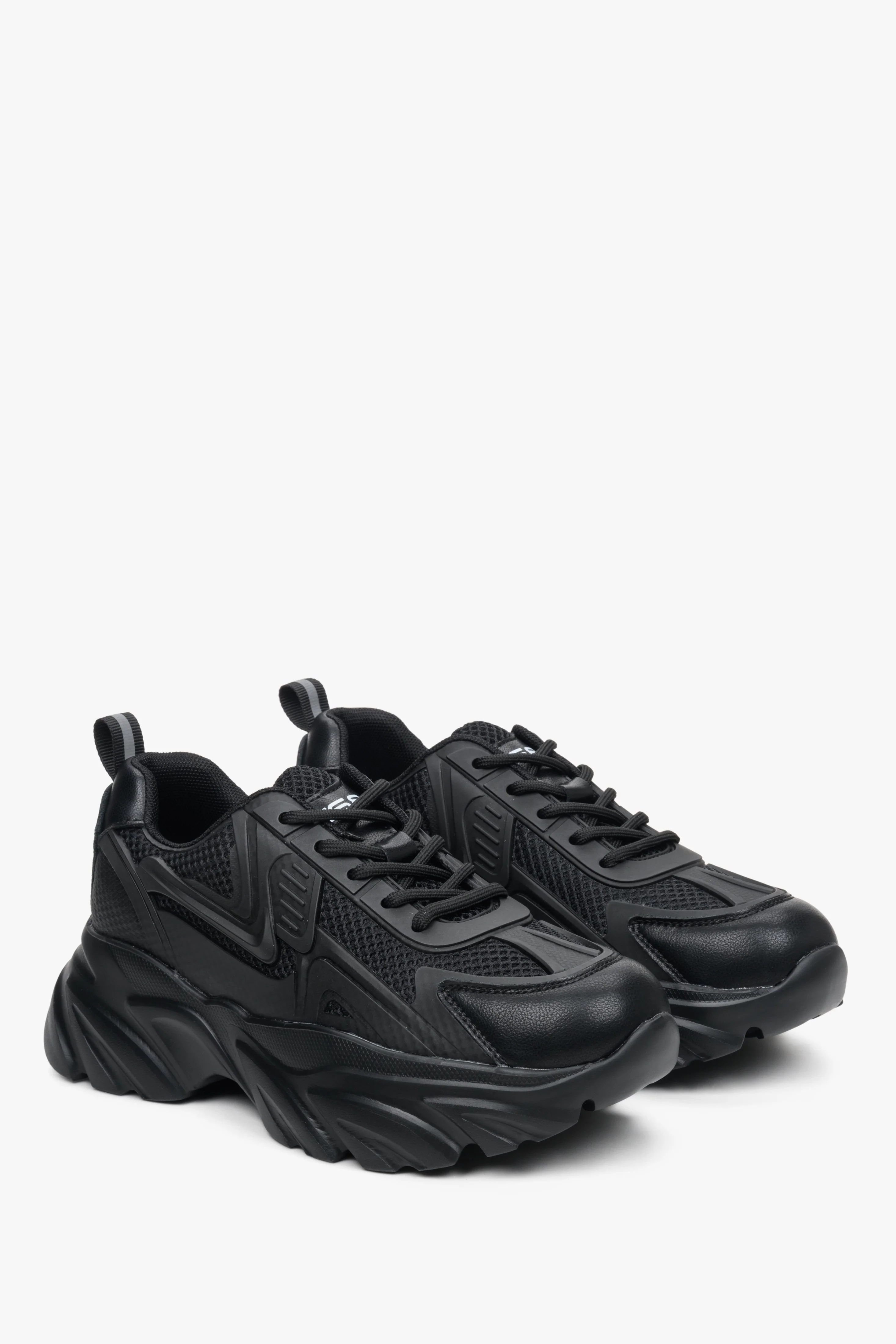 Czarne sneakersy damskie na grubej podeszwie ES 8 ER00112275 - Image 6