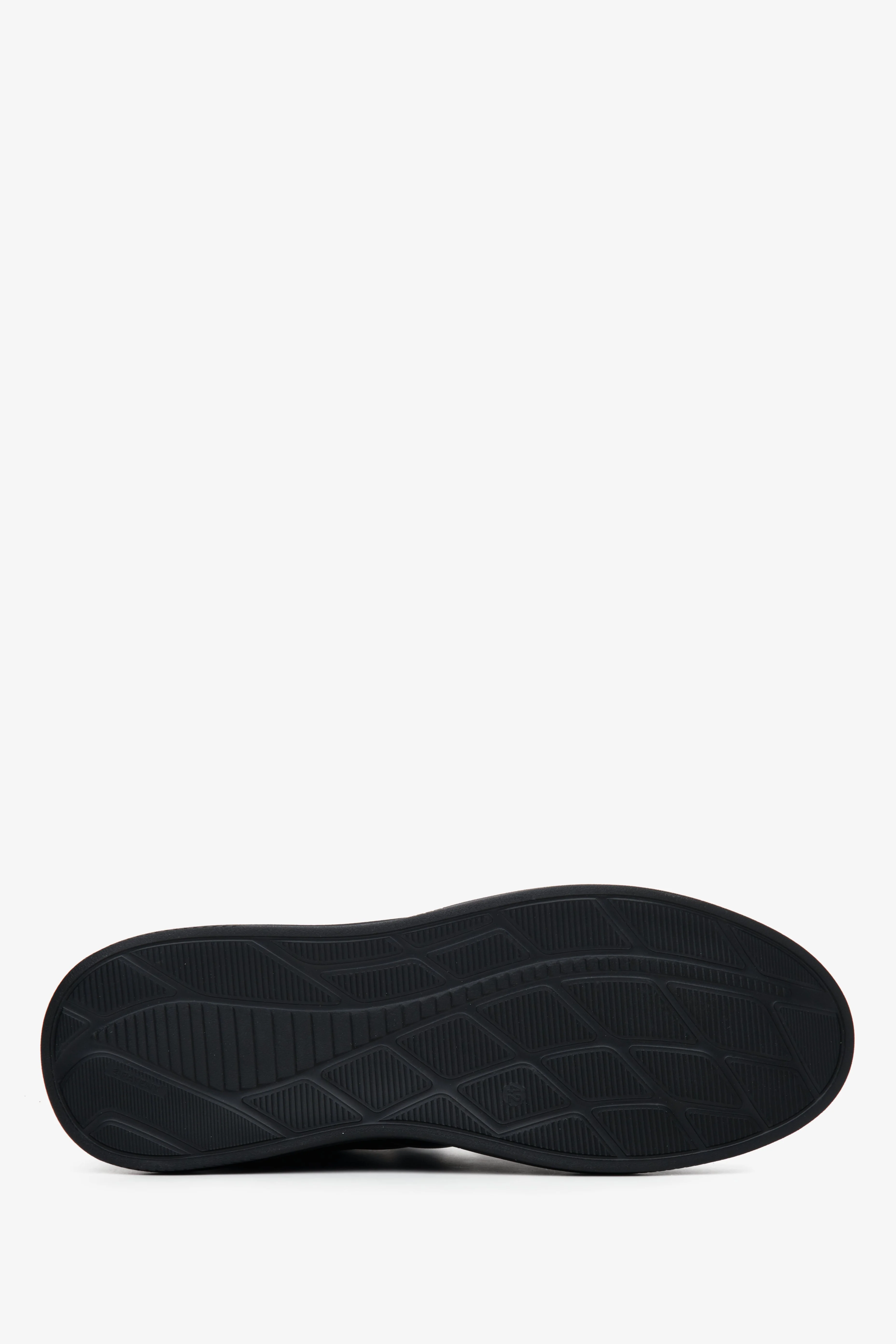 Czarne wysokie sneakersy męskie ze skóry naturalnej Estro ER00111799 - Image 6