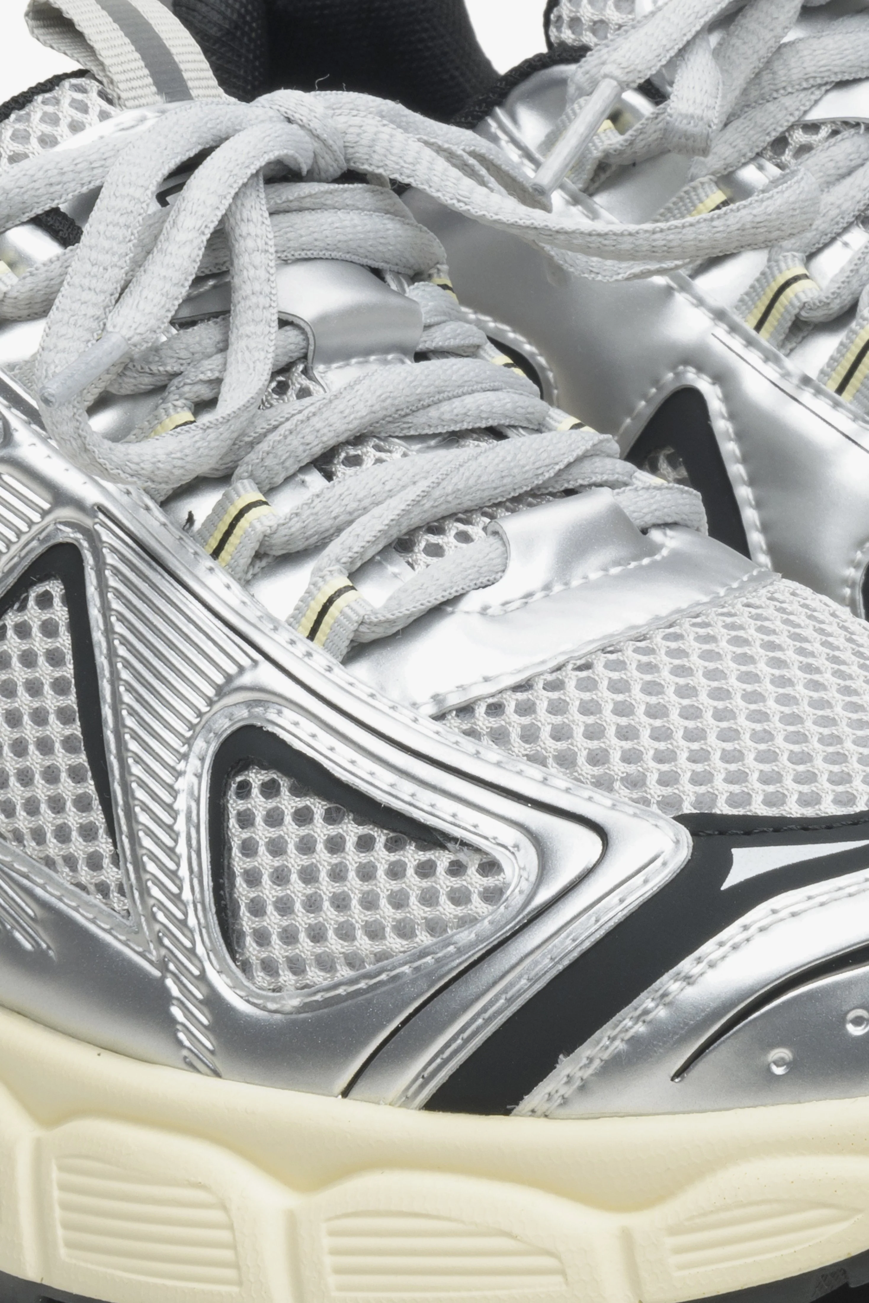 Srebrno-czarne sneakersy damskie na elastycznej platformie ES 8 ER00114598 - Image 9