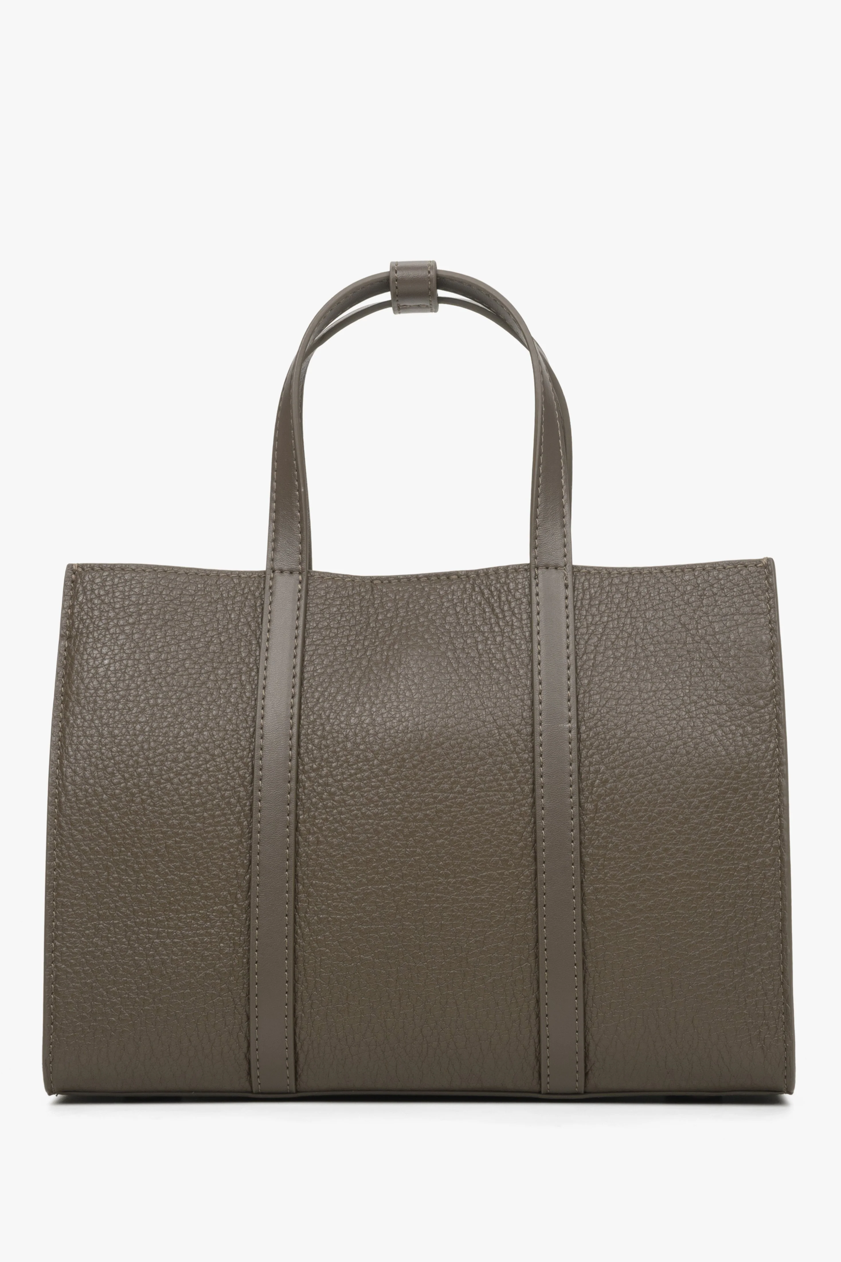 Brązowa torba damska typu shopper ze skóry naturalnej Estro ER00114413