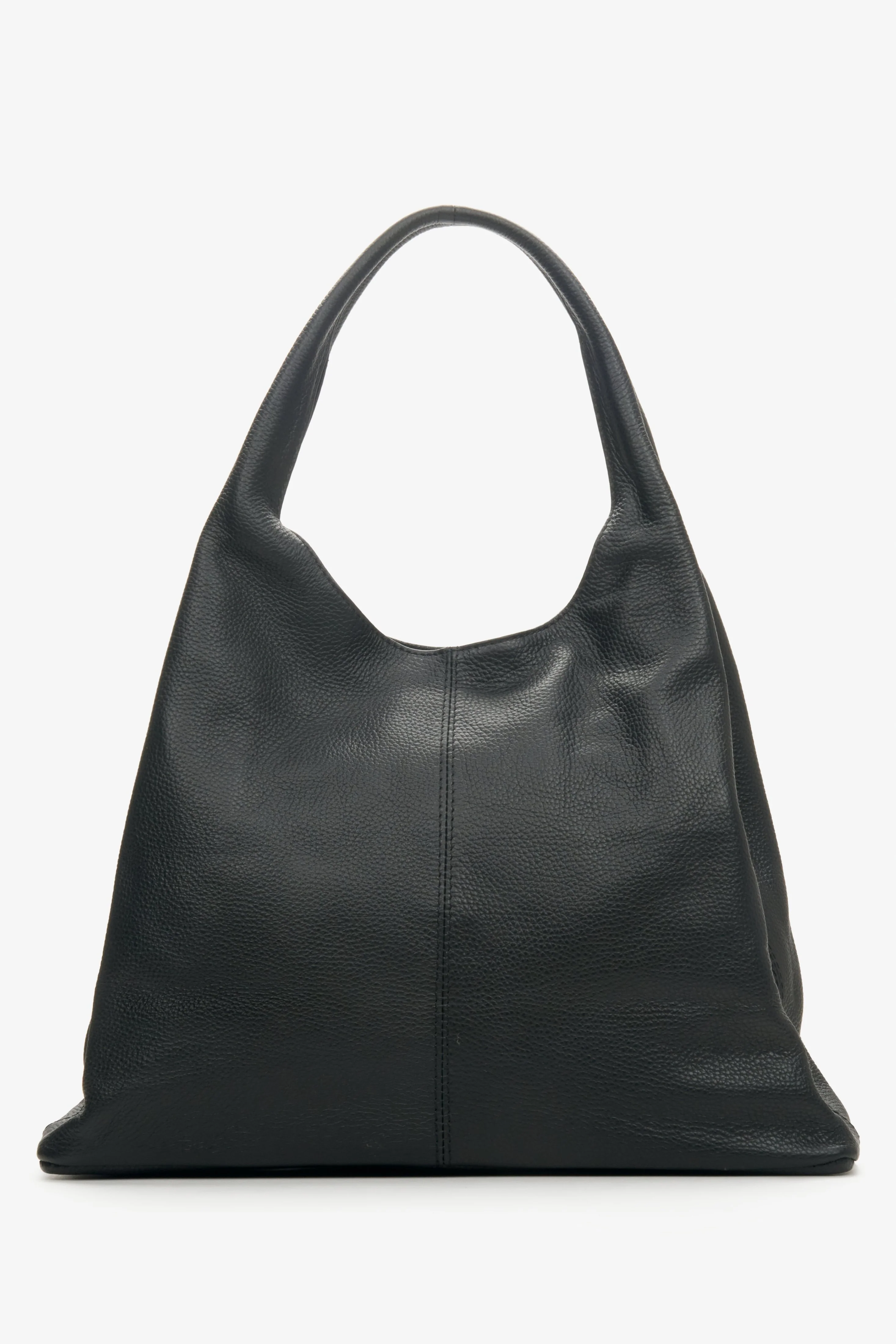 Czarna torebka damska typu shopper ze skóry naturalnej Estro ER00114107 - Image 2